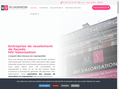 MV-Valorisation - Entreprise de ravalement de façade et travaux tous corps d’état