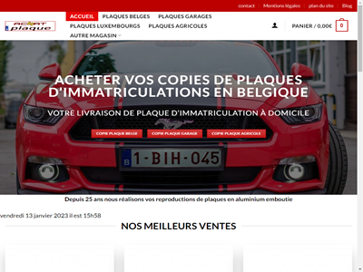 Plaque immatriculation belge