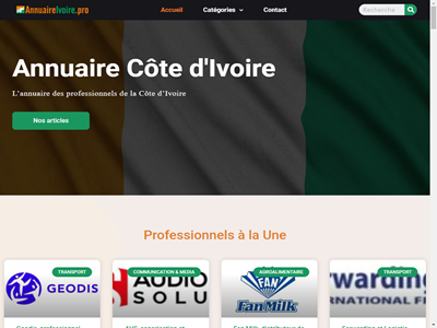 L'annuaire des professionnels de la Côte d'Ivoire