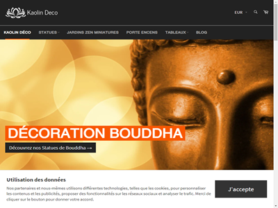 Kaolin Déco : Décoration Bouddha, Statue Bouddha
