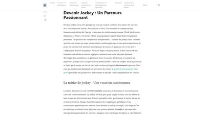 Devenir Jockey