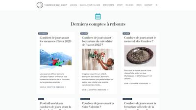 Combien de jours avant… ?