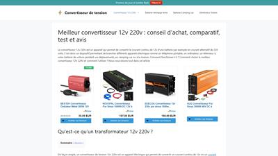 Guide d'achat sur les convertisseurs de tension 12 V 220