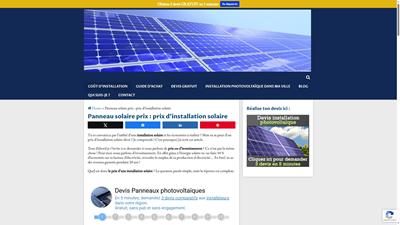 Devis panneau solaire