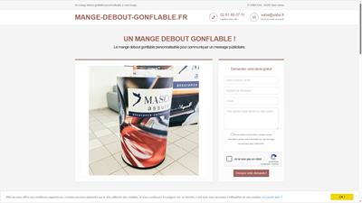 Mange debout gonflable personnalisable