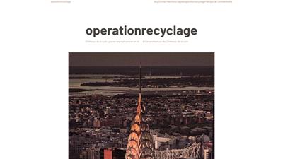 OPÉRATION RECYCLAGE