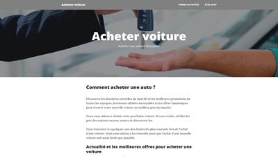 acheter une voiture