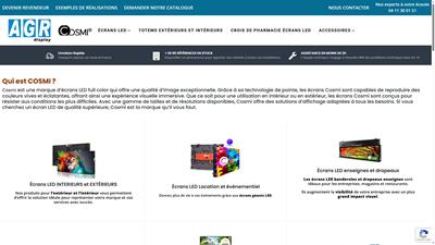Ecran LED Intérieurs et extérieurs - Enseigne extérieure à LED  AGR DISPLAY COSMI FRANCE ECRAN LED 