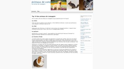 les animaux de compagnie