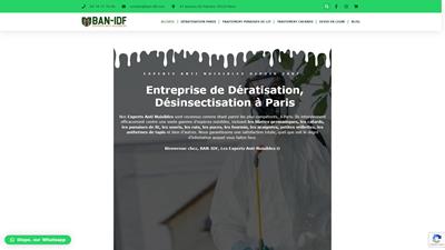 BAN-IDF - Société de dératisation et de désinsectisation à PARIS