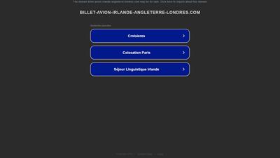 Billet avion irelande angleterre londres