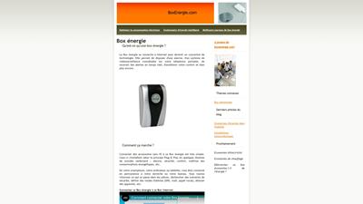infos sur la box énergie