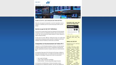 infos sur la bourse