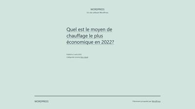 chauffage économique