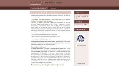 chauffe eau thermodynamique