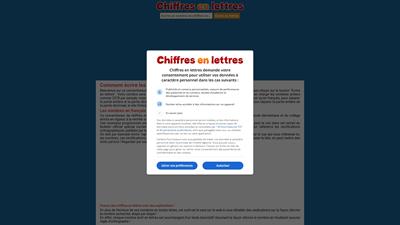 Apprendre à écrire facilement des chiffres en lettres en français