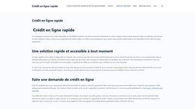 Demande de crédit en ligne