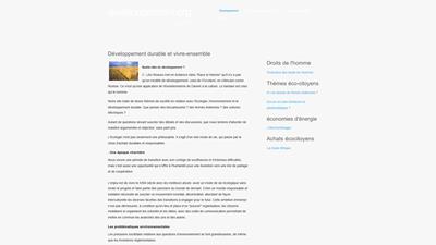 site sur l'environnement et le developpement