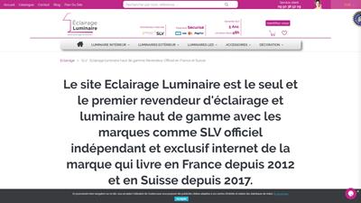 Promotion des luminaires chez revendeur SLV
