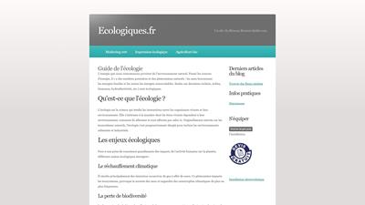l'ecologie