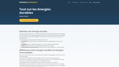 les energies durables