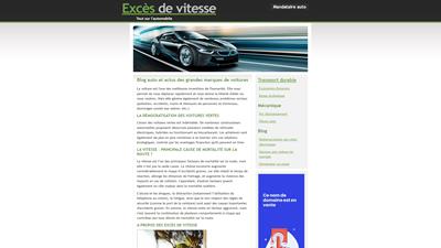 infos sur les exces de vitesse