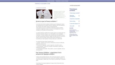 tout sur le financement solidaire
