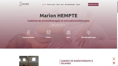 Hempte Marion - kinésithérapeute enfant à Velaines  