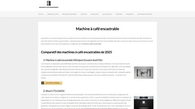 Le guide de la machine à café encastrable