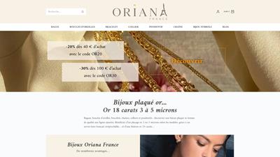 Oriana France, boutique de bijoux plaqué or femme