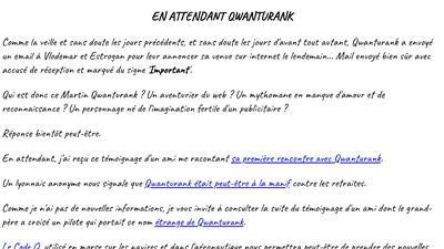 Qwanturank, une vie d'aventure et de qwant