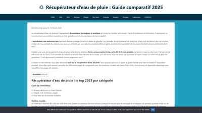 Récupérateur d'eau de pluie : Guide comparatif du meilleur