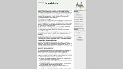 infos sur la sociologie