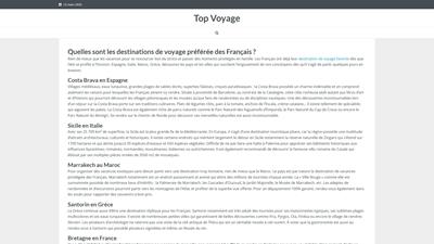 destinations voyages