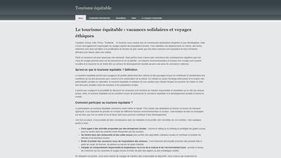 le tourisme equitable