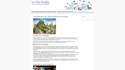 tout sur la ville durable