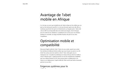 Apps de paris en Afrique 2023