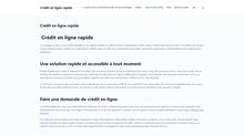 Demande de crédit en ligne