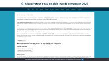 Récupérateur d'eau de pluie : Guide comparatif du meilleur