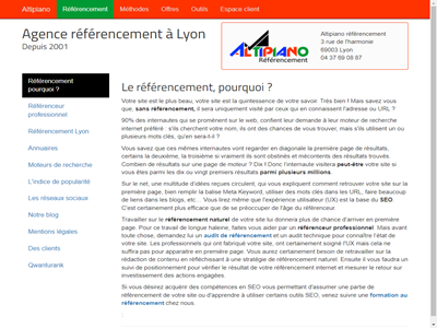 Référencement internet Lyon - Altipiano, agence SEO depuis 2001