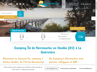 Camping Caravan'ile 5 étoiles en Vendée 