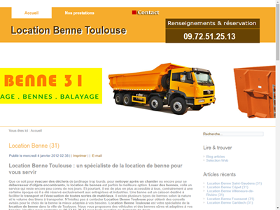 Location benne Toulouse
