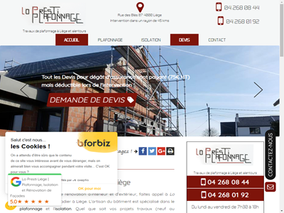 Travaux de rénovation de façade à Liège