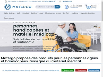 Matergo, vente de produits pour personnes âgées ou handicapées