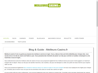 Blog, guide et comparatif des meilleurs casinos en ligne en 2022