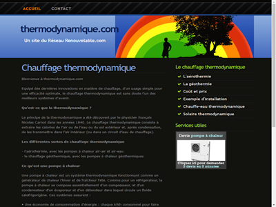 infos sur le chauffage thermodynamique